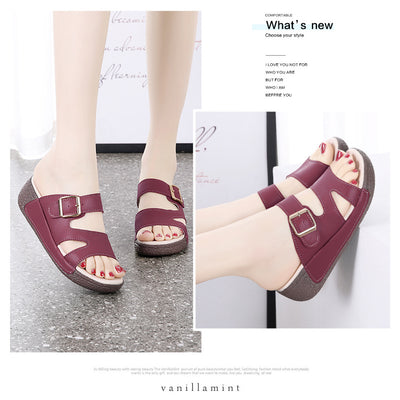 Sandalias Talla Grande Mujer Verano Suela Suave con Alzada - Image 41