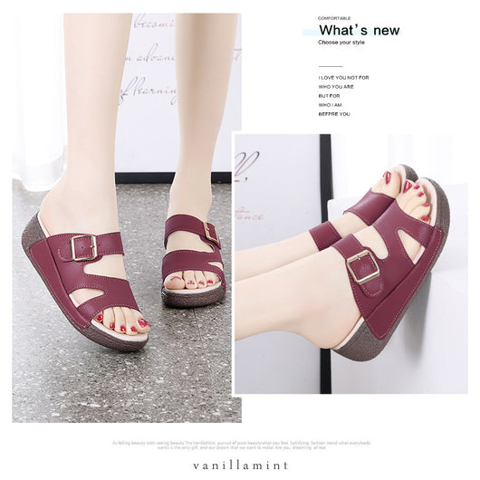 Sandalias Talla Grande Mujer Verano Suela Suave con Alzada - Image 41