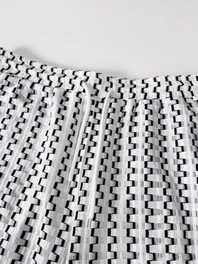 Conjunto Casual de Camisa a Rayas y Shorts para Hombre - Image 18