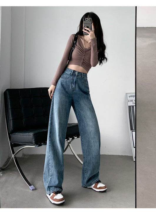 Jeans Acampanados de Talle Alto para Mujer Talla Grande con Efecto Drapeado - Image 15
