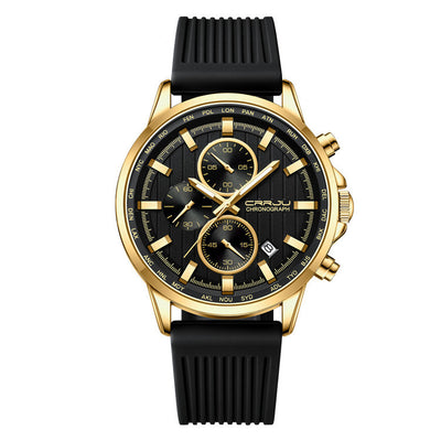 Reloj de Negocios para Hombre con Correa de Silicona y Acero Inoxidable - Image 6