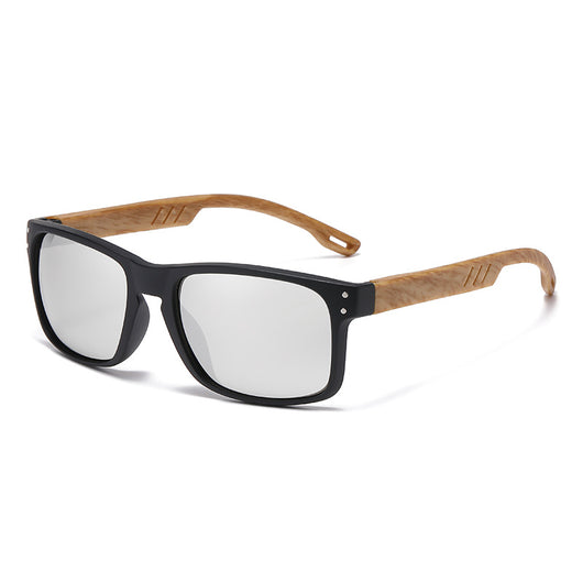 Gafas de Sol Cuadradas Retro con Pata de Madera y Lente Degradado para Hombre - Image 11