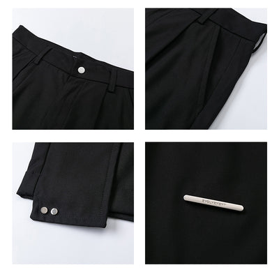 Pantalones Drapeados de Diseño Irregular - Image 4