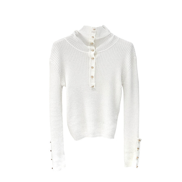 Suéter Tejido Cuello Alto Slim Fit para Mujer