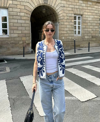 Chaleco Bordado sin Mangas para Mujer - Estilo Europeo y Americano - Image 18
