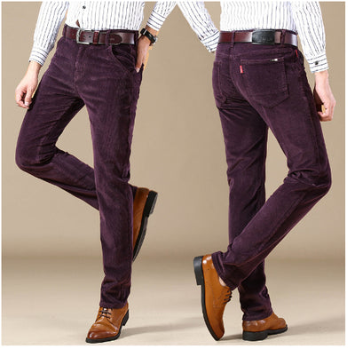 Pantalones de Pana Slim Fit Elásticos para Hombre Talla Grande - Estilo Ejecutivo Moderno - Image 9