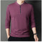 Camiseta Manga Larga Cuello Alto para Hombre Estilo Casual