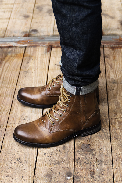 Botas Vaqueras Retro Hombre con Cordones Martin Punta Redonda Tacón Bajo - Image 11