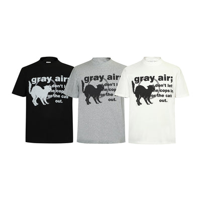 Camiseta Estampada con Gatitos para Hombre