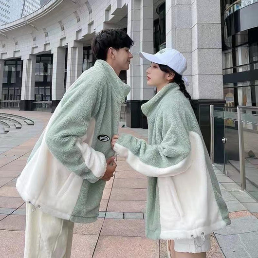 Abrigo de Polar Berber con Costuras Verde Menta para Hombre y Mujer - Image 3