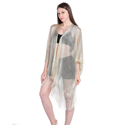 Blusa Playera con Cintas Doradas y Plateadas - Protección Solar Elegante - Image 68