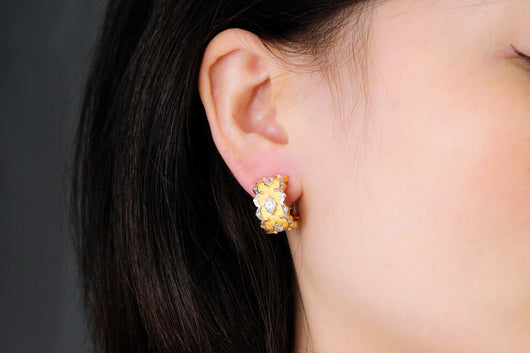 Aretes de Plata 925 Dorados con Estrella Ondulada - Image 8