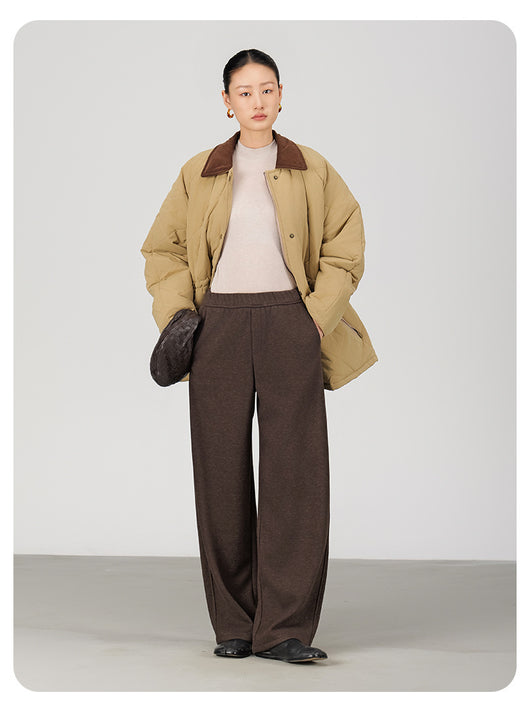 Pantalones de Lana Rectos Térmicos Talle Alto Slim Otoño Invierno - Image 20