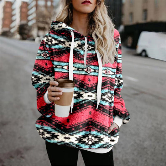 Suéter Holgado con Capucha y Estampado - Manga Larga Oversized - Image 9