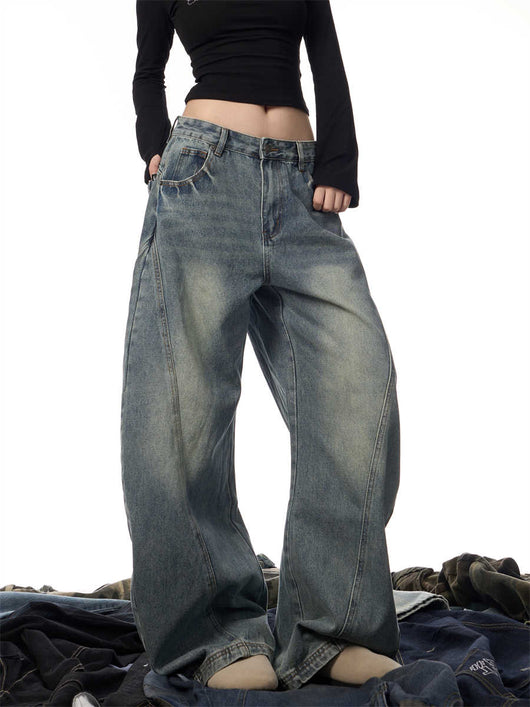Jeans Retro Acampanados con Lavado Desgastado para Mujer - Image 4