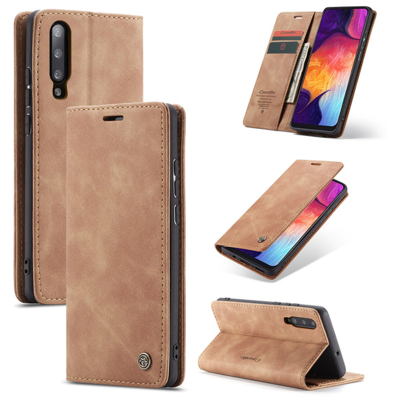Funda Magnética Anti-caídas con Flip de Cuero Premium