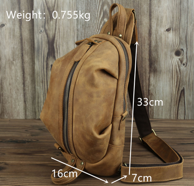 Bolso de Cuero Genuino Capacidad Grande Estilo Retro - Image 13