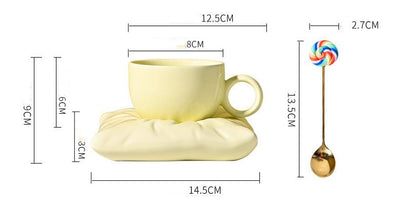 Juego de Taza y Plato de Colores Sólidos - Image 7