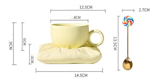 Juego de Taza y Plato de Colores Sólidos - Image 7
