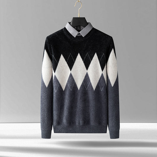 Camisa Térmica Hombre con Efecto Dos Piezas y Imitación Visón - Image 6
