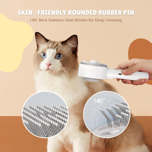 Cepillo de Vapor para Gatos con Spray Deshedding - Limpieza Profunda y Masaje - Image 5