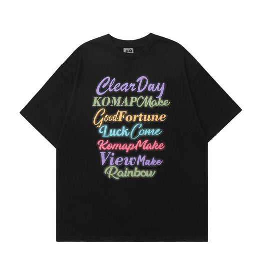 Playera Estampada con Letras de Colores para Hombre