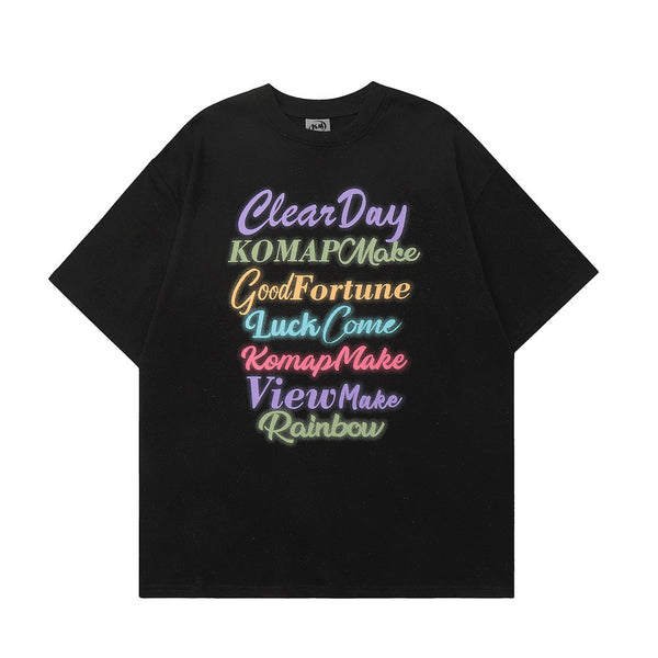 Playera Estampada con Letras de Colores para Hombre