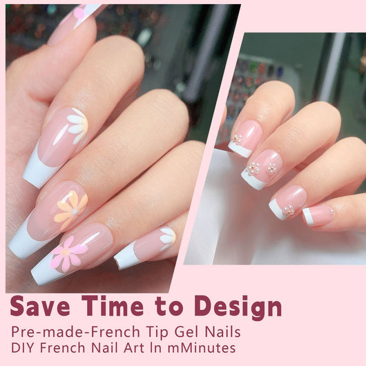 Uñas Postizas Estilo Francés Desmontables sin Marcas - Image 28