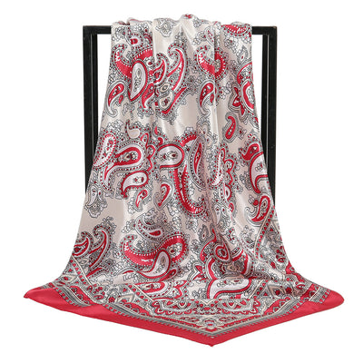 Pañuelo Estampado Paisley 90x90 cm - Chal Retro Elegante - Image 8
