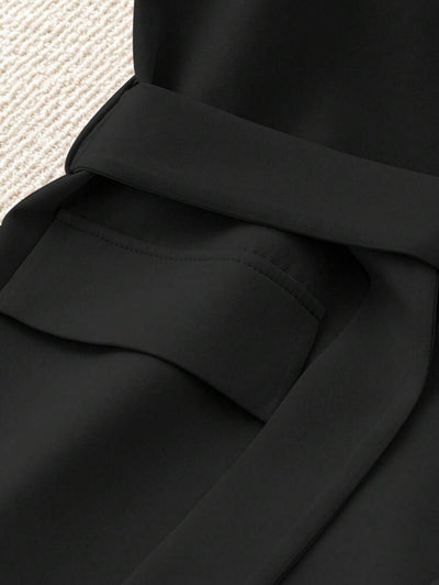 Chaleco Blazer Suelto Liso con Lazos Ajustables para Mujer - Image 15
