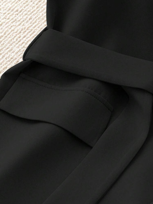 Chaleco Blazer Suelto Liso con Lazos Ajustables para Mujer - Image 15