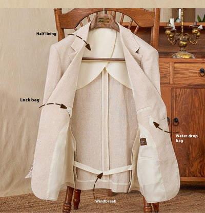 Saco de Lino Semiforro Casual para Hombre - Image 13