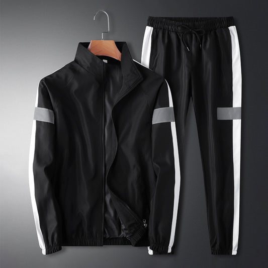 Traje Casual Hombre Cuello Mao Estilo Coreano Suelto Chaqueta Deportiva y Pantalón Cargo - Image 2