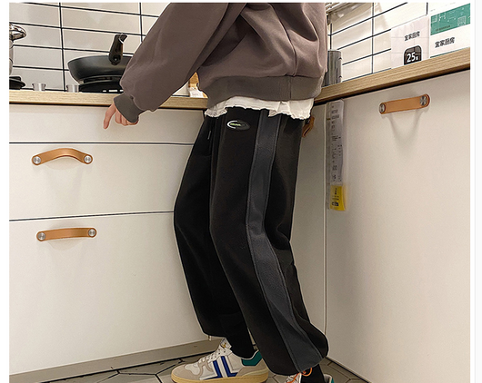 Pantalones Casuales de Terciopelo Cálido con Tirantes Acolchados - Image 4