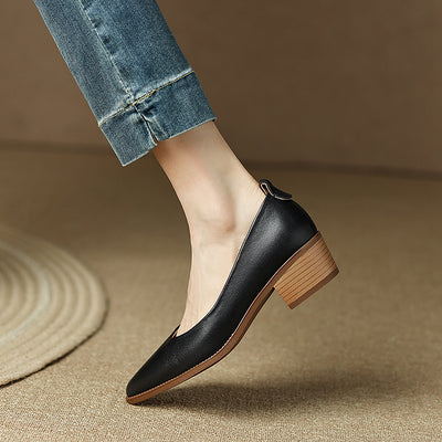 Tacones Bajos de Piel de Oveja para Mujer - Image 11