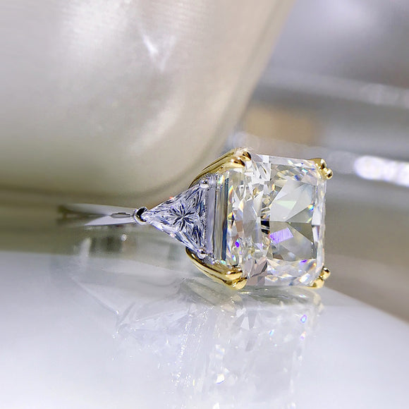 Anillo de Diamante Carbono Alto Estilo Europeo Americano