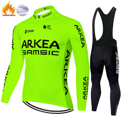 Jersey de Ciclismo con Babero Corto en Fleece - Image 19