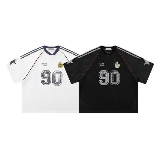 Camiseta Suelta Estilo Graffiti Star para Hombre