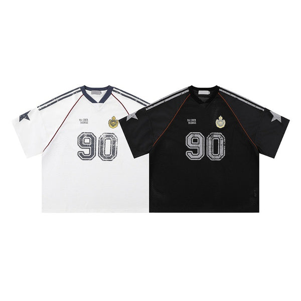 Camiseta Suelta Estilo Graffiti Star para Hombre