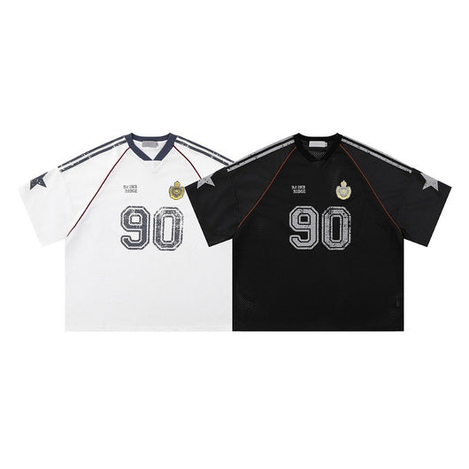 Camiseta Suelta Estilo Graffiti Star para Hombre