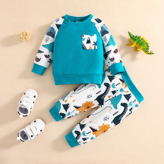 Conjunto Infantil de Manga Larga con Estampado de Animales Otoñales - Image 6