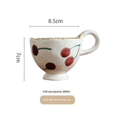 Taza de Café Japonesa de Cerámica con Plato - Diseño Floral Cerezo Premium - Image 6