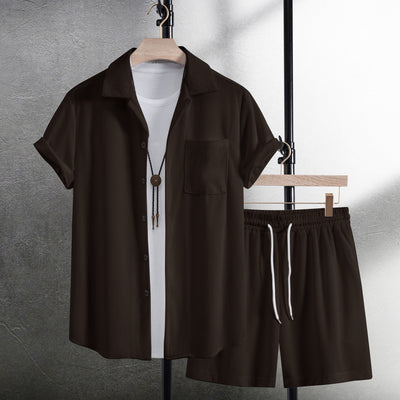 Conjunto de Verano para Hombre: Camisa Casual de Manga Corta y Pantalones de Playa - Image 4