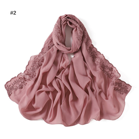 Pañuelo de Gasa Ligero en Colores Sólidos para Mujer - Image 28