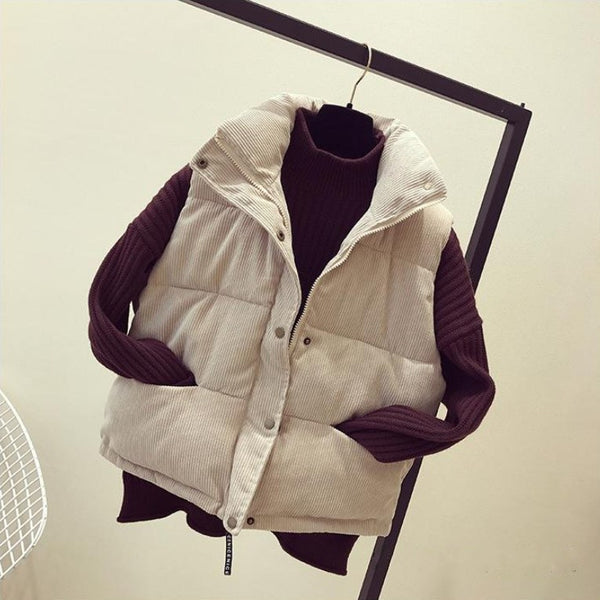 Chaleco Corduroy Casual para Mujer - Corte Corto