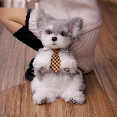 Mochila Peluche Schnauzer - Juguete de Simulación Realista - Image 4