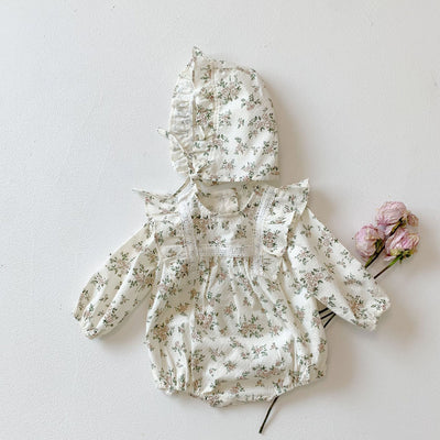 Pelele Floral de Manga Larga para Bebé Niña