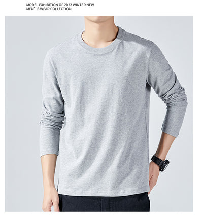 Camiseta Manga Larga Básica de Algodón para Hombre - Image 18