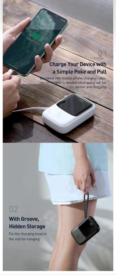 Banco de Energía Portátil con Pantalla Digital - Carga Rápida 3A USB-C para iPhone y Android - Image 9