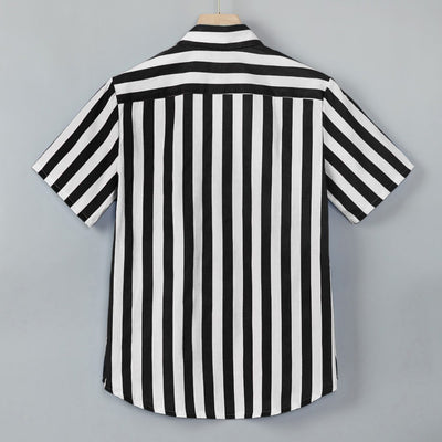 Camisa Casual de Rayas para Hombre - Manga Corta - Image 25